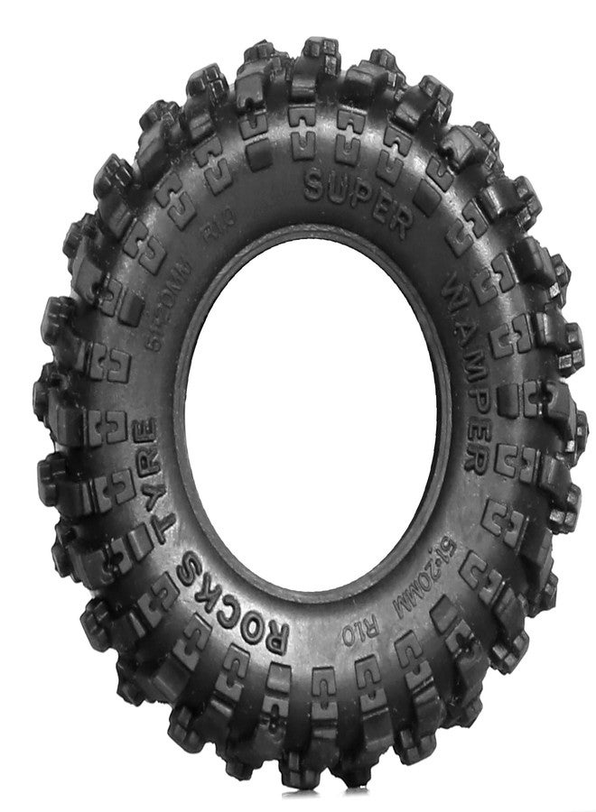 Dantenron 1.0 RC Rubber Crawler Tires With Foam Insert All Terrain 1/24 1/18 Rock Mud Wheel Tyres For 1:18 1:24 Crawler Car Axial SCX24 FMS AX24 FCX18 FCX24 TRX4M 1.0" Beadlock Hubs 4PCS - Image 5